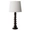 Clyde French Country White Shade Antique Bronze Resin Table Lamp|Kathy Kuo Home