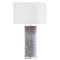 Andres Modern Classic Grey Hide Column Bedside Table Lamp|Kathy Kuo Home