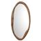 Mira Rustic Lodge Brown Mango Wood Oval Wall Mirror