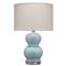 Dwayne French Country Light Blue Glass Bedside Table Lamp|Kathy Kuo Home