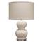 Dwayne French Country Cream Glass Bedside Table Lamp|Kathy Kuo Home