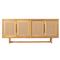 Tropica Coastal Beach Natural Brown Teak Wood Faux Rattan Outdoor Sideboard|Kathy Kuo Home