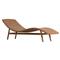 Ivanna Coastal Beach Natural Brown Woven Seat Teak Wood Frame Outdoor Chaise Lounge|Kathy Kuo Home