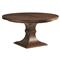 Palo Alto Rustic Lodge Brown Wood Extendable Round Dining Table - 58-80&quot;W|Kathy Kuo Home