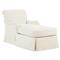 Leanne Modern Classic White Performance Slipcovered Chaise Lounge|Kathy Kuo Home