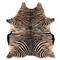 Julianne Rustic Lodge Zebra Print Fur Hide Rug - 5&#39;x7&#39;|Kathy Kuo Home