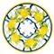 Palermo Global Bazaar White Melamine Lemon Print Dinner Plate|Kathy Kuo Home