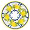 Palermo Global Bazaar White Melamine Lemon Print Salad Plate|Kathy Kuo Home