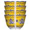 Benidorm Global Yellow Melamine Floral Dessert Bowl - Set of 4|Kathy Kuo Home