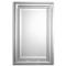 Vanna Modern Classic Silver Beveled Frame Plated Rectangular Wall Mirror
