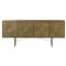 Karlin Industrial Loft Brass Gold Sunburst Patterned Iron 4 Door Sideboard|Kathy Kuo Home