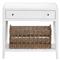 Alli Coastal Beach White Oak Wood Brown Woven Basket 1 Drawer Nightstand|Kathy Kuo Home