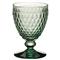Boston Modern Classic Green Crystal Glass Goblet - Set of 4|Kathy Kuo Home