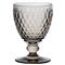 Boston Modern Classic Smoke Crystal Glass Goblet - Set of 4|Kathy Kuo Home