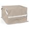 Outdoor Ottoman Brown Square Cover|Kathy Kuo Home