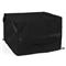 Outdoor Ottoman Black Square Cover|Kathy Kuo Home