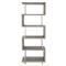 Chase Rustic Lodge Grey Pine Wood Silver Stainless Steel Frame Open Back Etagere|Kathy Kuo Home