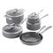 Zwilling Vitale Modern Classic Grey Aluminum Nonstick 10 Piece Cookware Set|Kathy Kuo Home