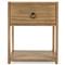 Allura Modern Classic Natural Brown Wood Side End Table|Kathy Kuo Home