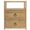 Allura Modern Classic Natural Brown Wood Nightstand|Kathy Kuo Home