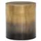 Maddux Industrial Loft Antique Brass Ombre Iron Cylinder Round Drum End Table|Kathy Kuo Home