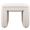 Leo Mid Century Modern Beige Performance Tufted Square Ottoman|Kathy Kuo Home