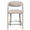 Alexander Mid Century Modern Light Grey Performance Iron Frame Counter Stool|Kathy Kuo Home