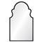 Auxerre Modern Classic Black Wood Arch Wall Mirror
