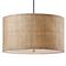 Emelia Rustic Lodge Burlap Drum 3 Light Pendant
