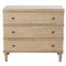 Marlowe Rustic Lodge Brown Oak 3 Dovetail Drawer Bachelor Chest Dresser|Kathy Kuo Home