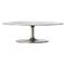 Mona French Country Grey Aluminum Oval Pedestal Outdoor Coffee Table|Kathy Kuo Home