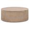 Lulu Coastal Beach Grey Oak Wood Woven Cane Round Drum Coffee Table|Kathy Kuo Home