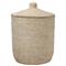 Pigeon and Poodle Roslyn Coastal Whitewashed Woven Seagrass Tall Floor Basket|Kathy Kuo Home