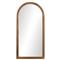 Zaira Rustic Lodge Brown Acacia Wood Arched Full Length Floor Mirror|Kathy Kuo Home