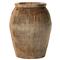 Tiana Rustic Lodge Brown Reclaimed Wood Amphora Planter Decorative Vase|Kathy Kuo Home