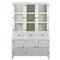 Caelor French Country Antique White Wash Colonial Hutch|Kathy Kuo Home