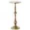 Carson Hollywood Regency Brass Aluminum Round Pedestal End Table|Kathy Kuo Home