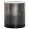 Maddux Industrial Loft Antique Silver Ombre Iron Cylinder Round Drum End Table|Kathy Kuo Home