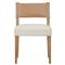 Ely Rustic Lodge Cream Performance Beige Wood Dining Side Chair|Kathy Kuo Home