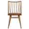 Lara Rustic Lodge Brown Leather Oak Windsor Dining Side Chair|Kathy Kuo Home