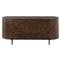 Khalil Rustic Lodge Brown Wood Black Iron Demilune Executive Desk|Kathy Kuo Home