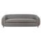Riley Mid Century Modern Grey Performance Upholstered Natural Wood Sofa - 86.5&quot;W|Kathy Kuo Home