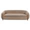 Riley Mid Century Modern Light Brown Upholstered Natural Wood Sofa - 86.5&quot;W|Kathy Kuo Home