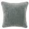 Karen Mid Century Modern Natural Piping Sage Green Velvet Throw Pillow - 18x18|Kathy Kuo Home