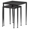 Fector Industrial Black Aluminum Top Matte Iron Frame Square Nesting End Table|Kathy Kuo Home