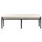 Lucy French Cream Performance Dark Brown Oak Nailhead Trim Dining Bench|Kathy Kuo Home