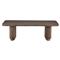 Farvald Mid Century Modern Dark Brown Reclaimed Wood Rectangular Coffee Table|Kathy Kuo Home