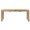 Zulu Rustic Natural Brown Wood Rectangular Extendable Dining Table - 74-94&quot;W|Kathy Kuo Home