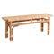 Verna Coastal Beach Natural Rattan Top Solid Wood Base Entryway Bench