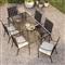 Aurore French Country Outdoor 7 Piece Dining Set|Kathy Kuo Home